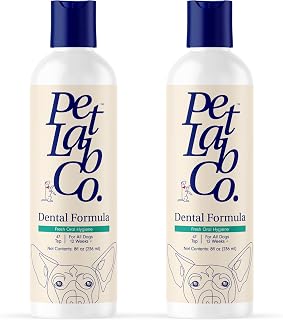 PetLab Co. Dog Dental Formula - Keep Dog Breath Fresh and Teeth Clean - Supports Gum Health - Dog Water Additive Dental Care Targets Tartar - 2pack