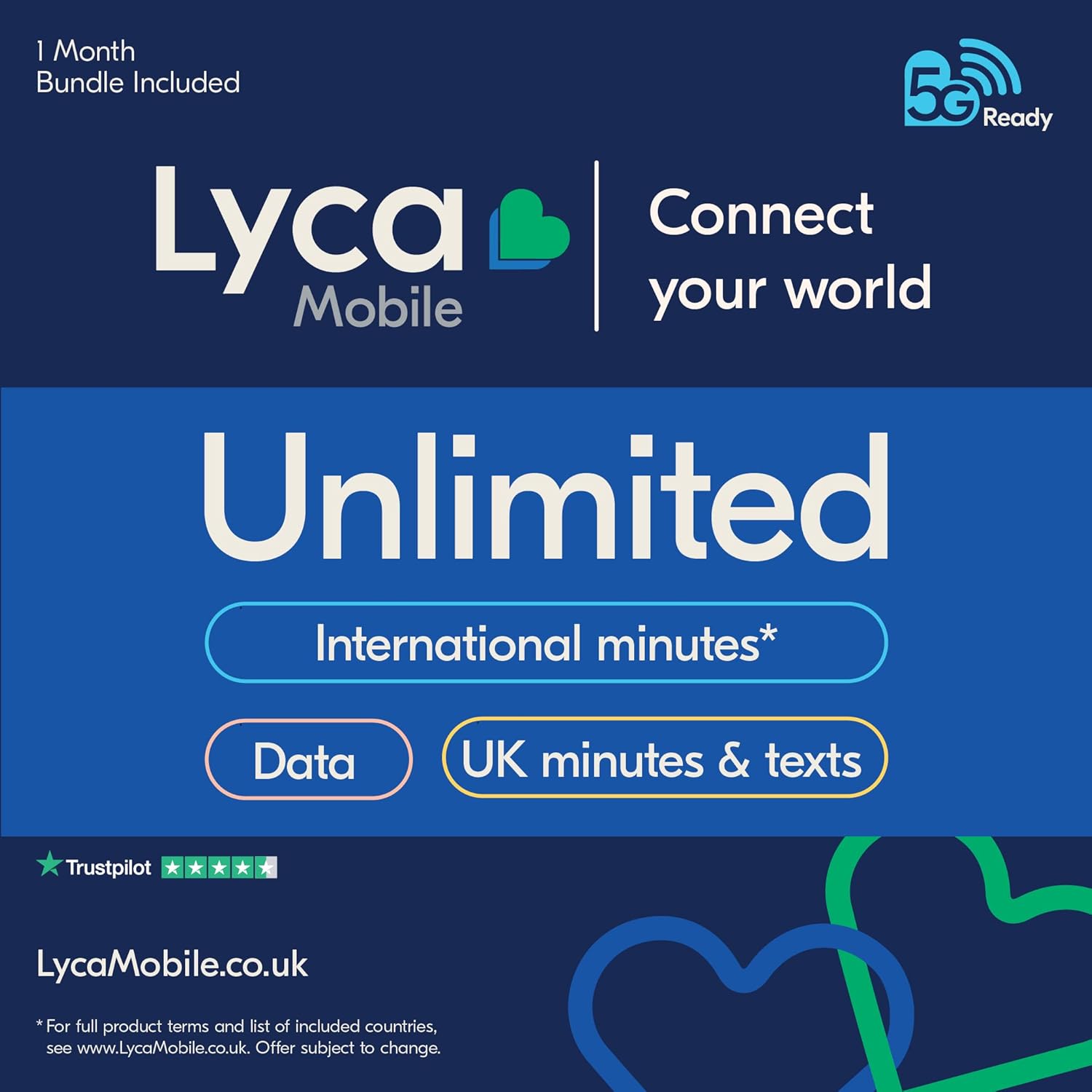 Lycamobile UK Plan Unlimited: gives you all the data, calls and texts across UK that you could possibly need.
