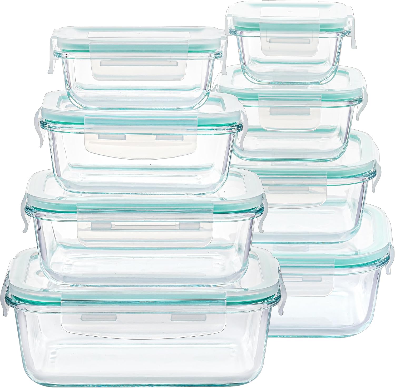 Vtopmart 8 Pack Glass Food Storage Containers with Airtight Lids