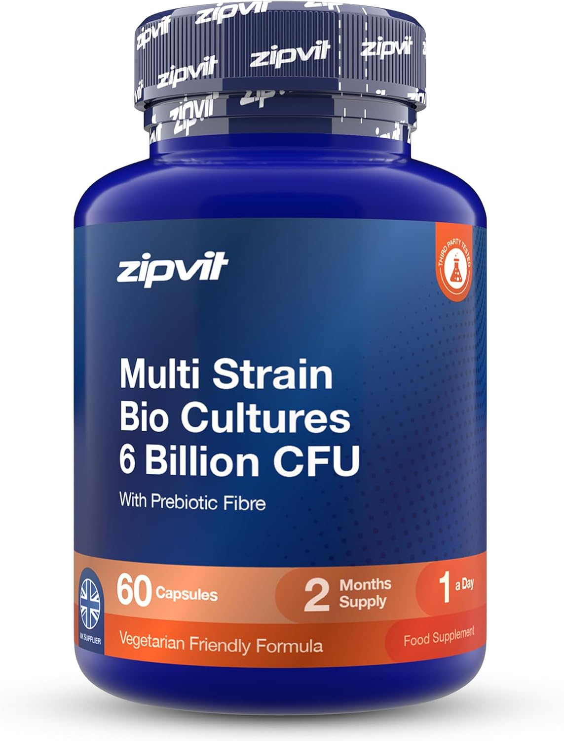 Zipvit Multi Strain Bio Cultures 6 Billion CFU with Prebiotic - 60 Capsules