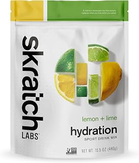 Skratch Labs Hydration Powder | Sport Drink Mix | Electrolytes Powder for Exercise, Endurance, and Performance | Lemon + Lime | 20 Servings | Non-GMO, Vegan, Kosher