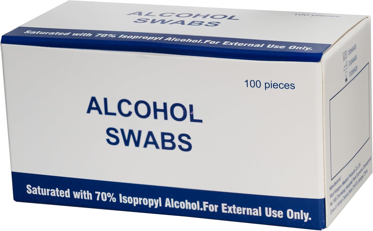 Alcohol Swabs/Alcohol Wipes. 100 Pack of 70% Isopropyl Alcohol Antibac Wipes for use as Pre Injection Swabs, Weight Loss Swabs, Wound Cleaning, Surface Sterilisation and General Medical Use