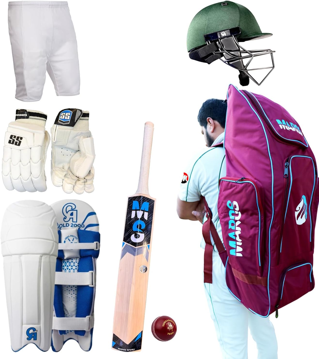PROSTYLE SPORTS Cricket Set Adult Training Kit Complete Full Cricket Set with Duffle Bag