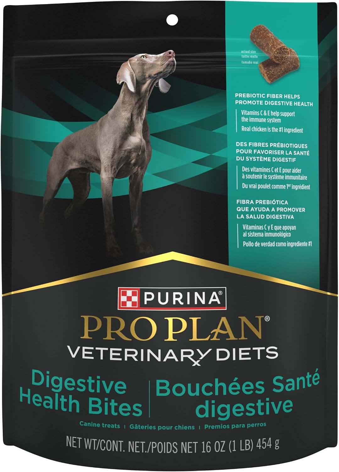 Purina Pro Plan Veterinary Diets Digestive Health Bites Dog Treat Chews - 16 oz. Pouch
