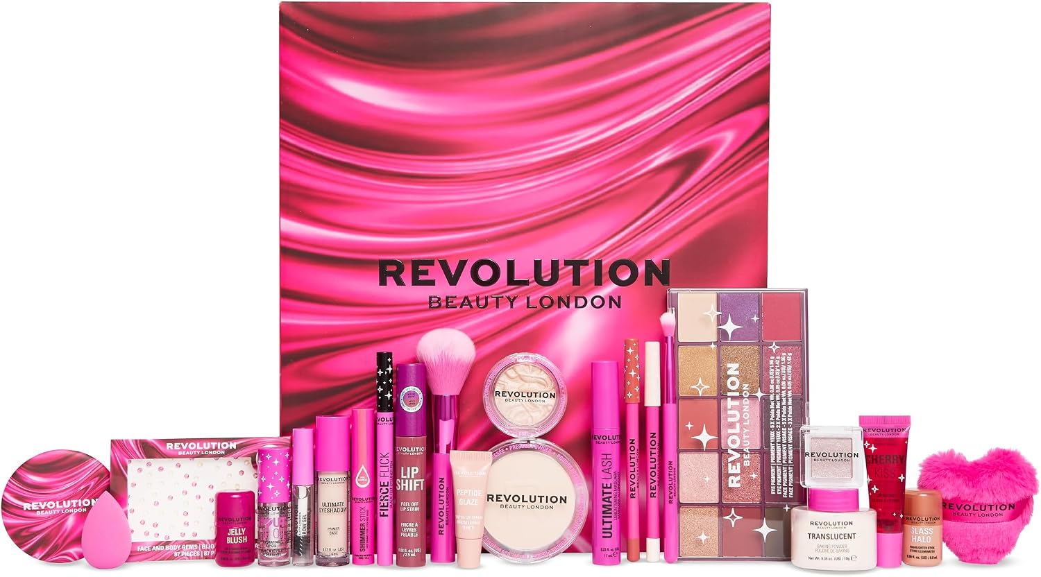 Revolution 24-Day Advent Beauty Calendar 2026, Christmas Makeup Gift Set