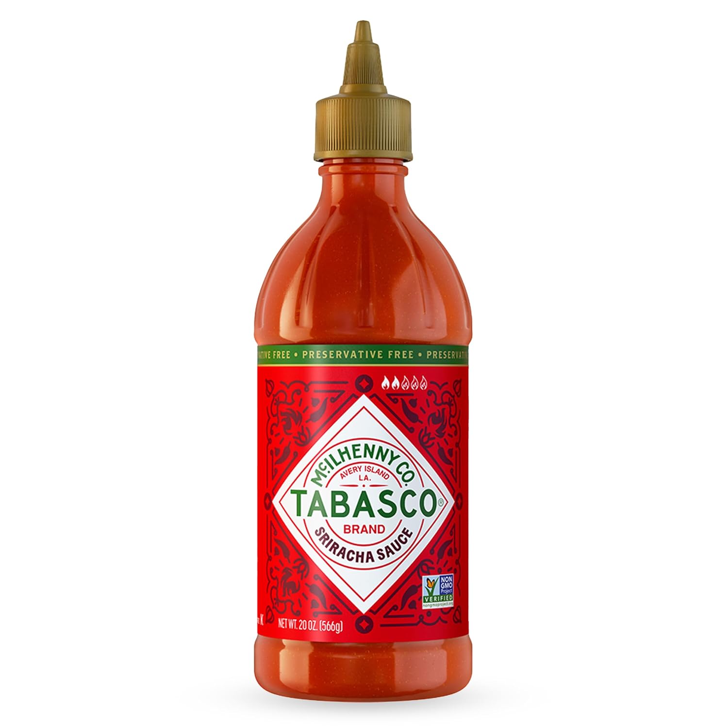 TABASCO Brand Sriracha Sauce, Medium Hot Sauce, Easy-to-Squeeze Bottle, Thai-Style with Louisiana Twist, Rich & Bold Flavor, Great on Stir-Fry, Teriyaki, & More, 20 Oz (Pack of 1)