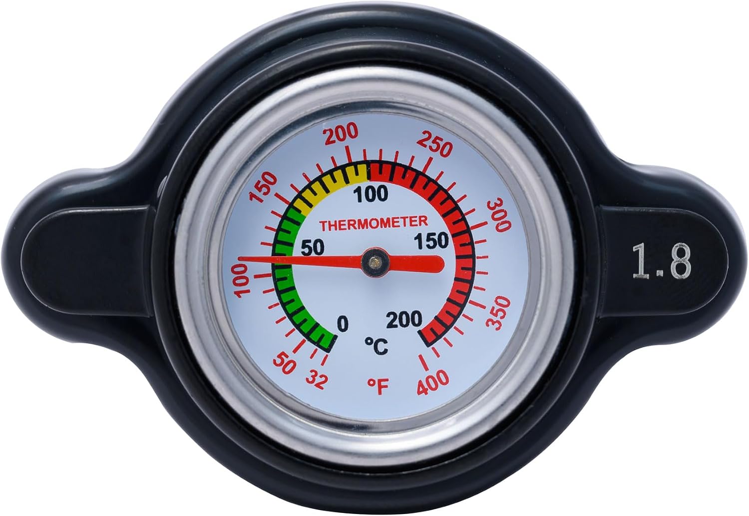 High Pressure Radiator Cap with Temperature Gauge, Compatible with Honda, Kawasaki, Suzuki, Yamaha, Polaris Ranger, Husqvarna Dirt Bike, KTM, More Motorcycle ATV Models, 1.8 Bar 25.6psi