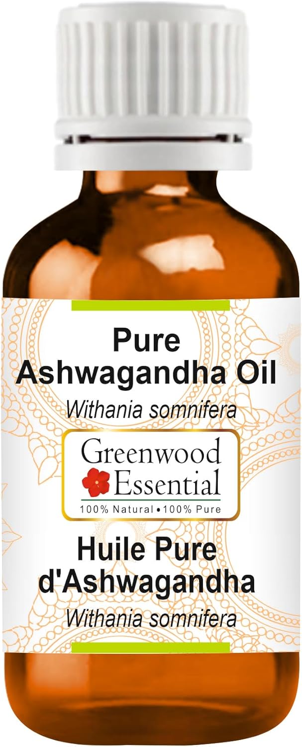 Greenwood Essential Pure Ashwagandha Oil (Withania somnifera) Natural Therapeutic Grade 15ml (0.50 oz)