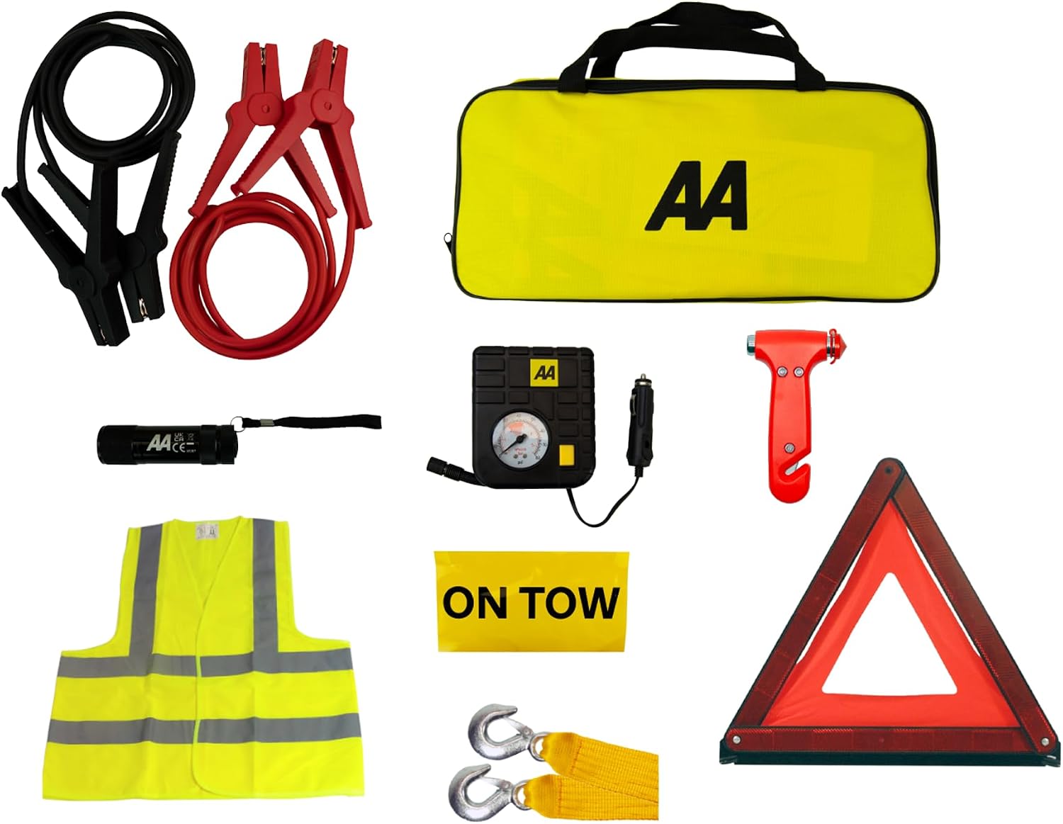 AA Breakdown & Safety Kit Plus, with Tyre Inflator