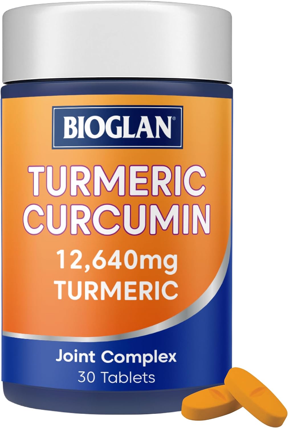 Bioglan Curcumin – High Strength Turmeric Extract with 95% Curcuminoids & BioPerine® Black Pepper | Immune, Bone & Joint Support | With Vitamin C, Vitamin D & Copper | 30 Tablets (1 Month Supply)