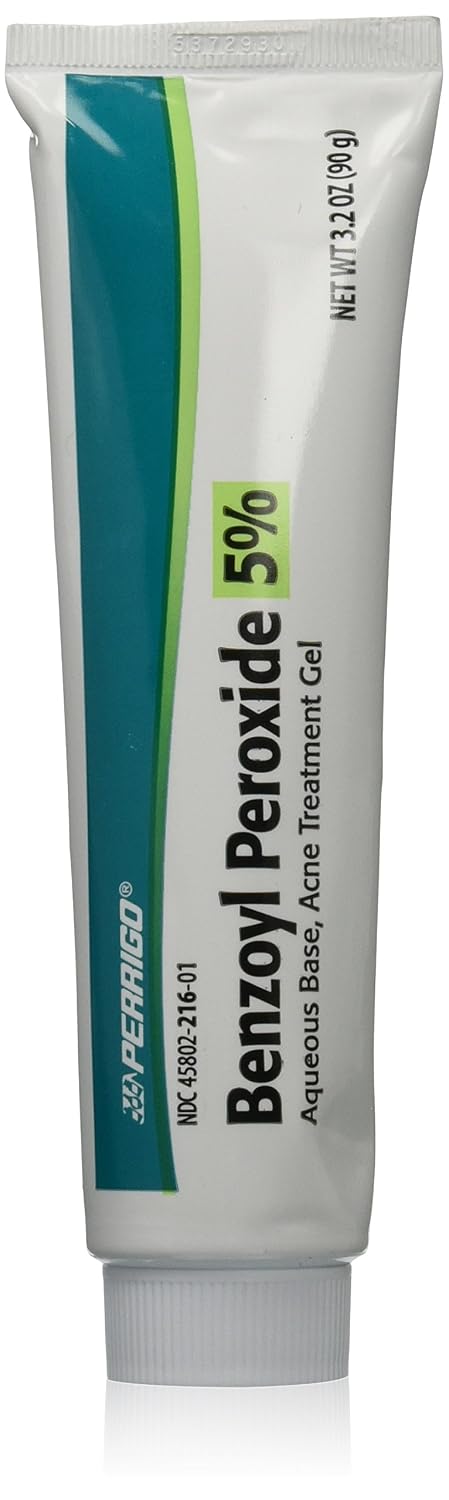 Perrigo Benzoyl Peroxide 5 Percent Large 90 gram Tube of Acne Treatment Gel