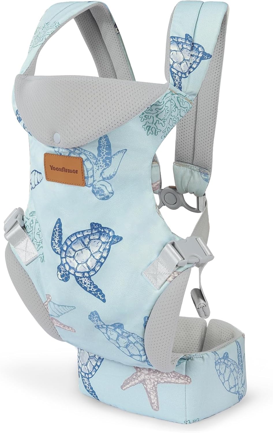YooxArmor Baby Carrier Newborn to Toddler, Ergonomic Adjustable Toddler Carrier for 7-66 Lbs, Cozy Lightweight Infant Carrier with Neck Support, Baby Holder Carrier with Lumbar Support for Mom Dad