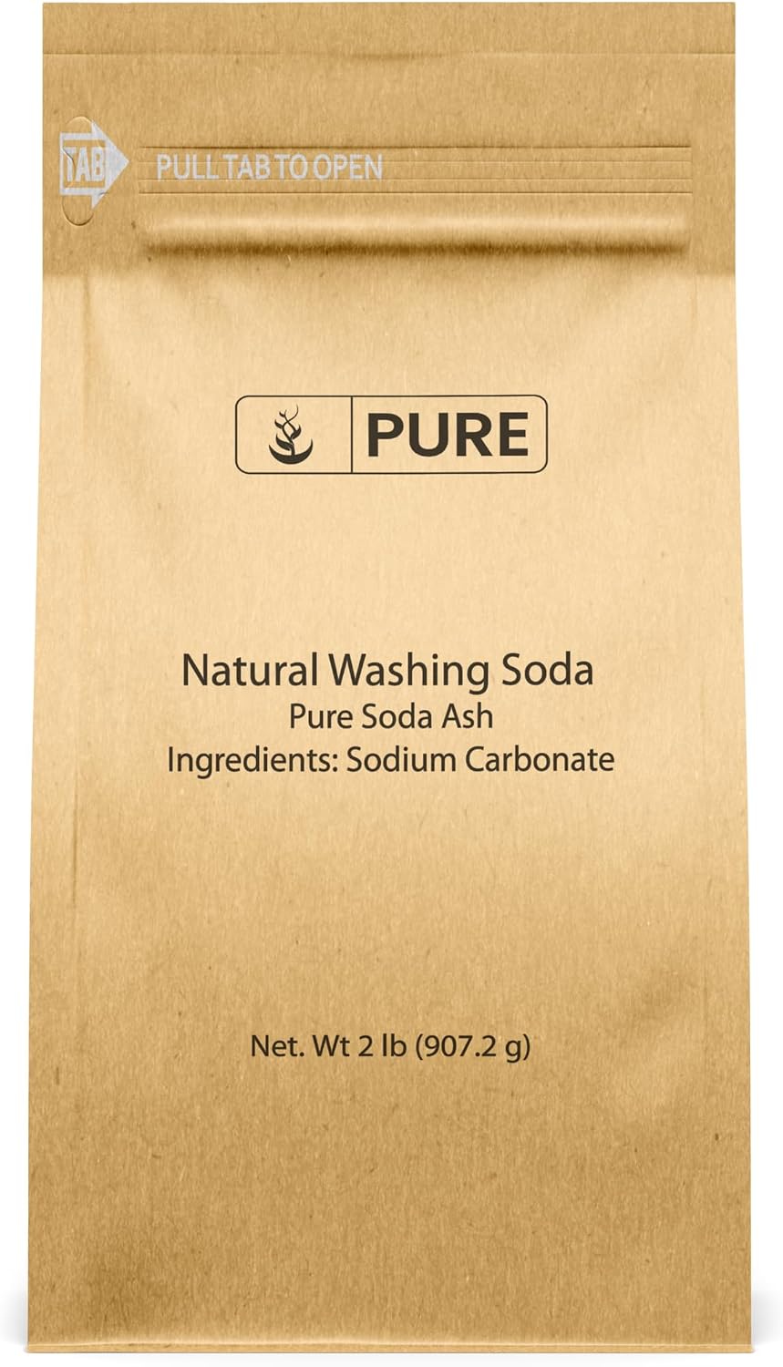 Pure Original Ingredients, Washing Soda, 2 Lb | For laundry applications, surface cleaning, and general household maintenance