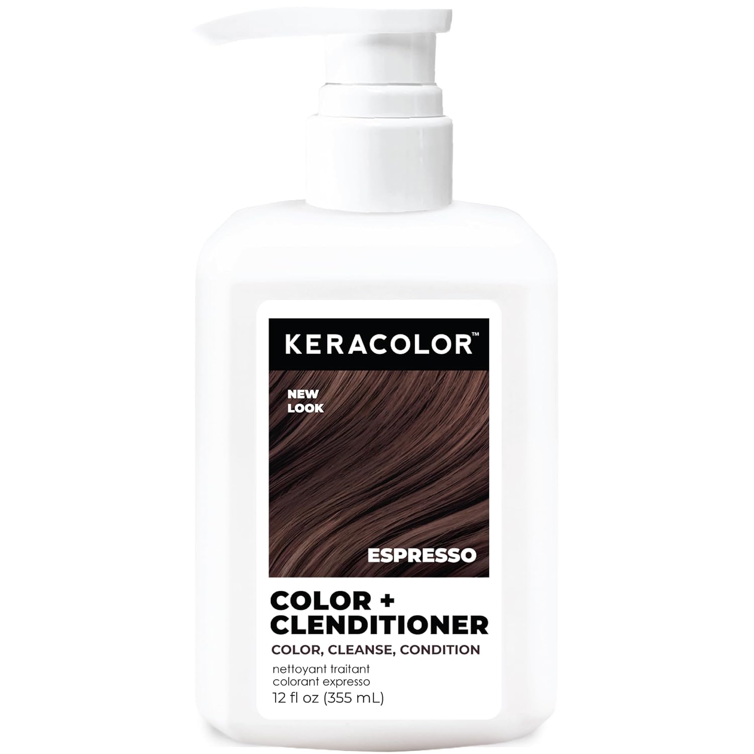 Keracolor Color + Clenditioner 3-in-1 Color-Depositing Conditioner, Gently Cleanses & Conditions, Semi-Permanent Hair Color, 23 Shades, 12 Fl Oz