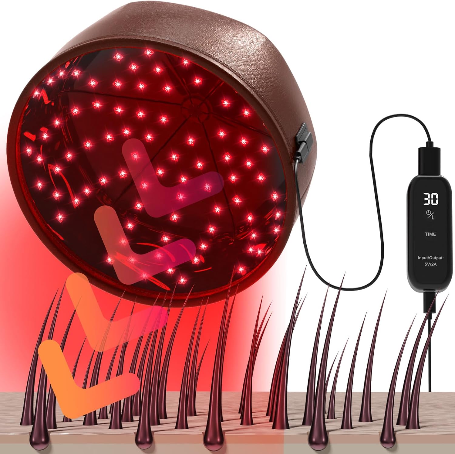 iKeener Laser Cap for Hair Growth, FDA Cleared 660nm & 850nm Red Light Therapy Cap for Hair Regrowth with 120PCS Lamp, Natural Hair Loss Therapy for Men and Women