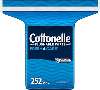 Cottonelle Fresh Care Flushable Wet Wipes, Adult Wet Wipes, 1 Refill Pack, 252 Wipes Per Pack, Packaging May Vary