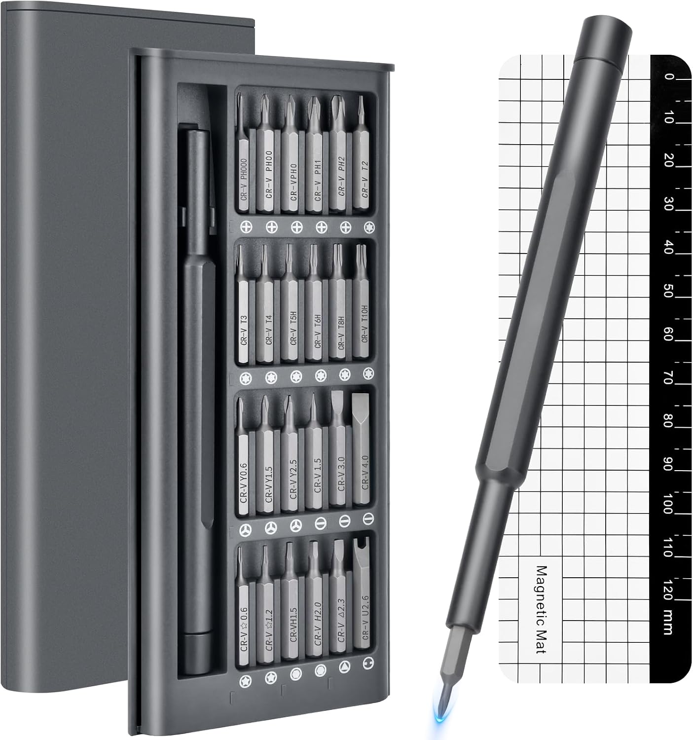 Stocking Stuffers for Men 25-in-1 Small Precision Screwdriver Set,Gifts for Men,Magnetic Mini Repair Tool Kit for Electronics Phone Computer Watch Eyeglass Ring Doorbell,Screw Driver Birthday Gift