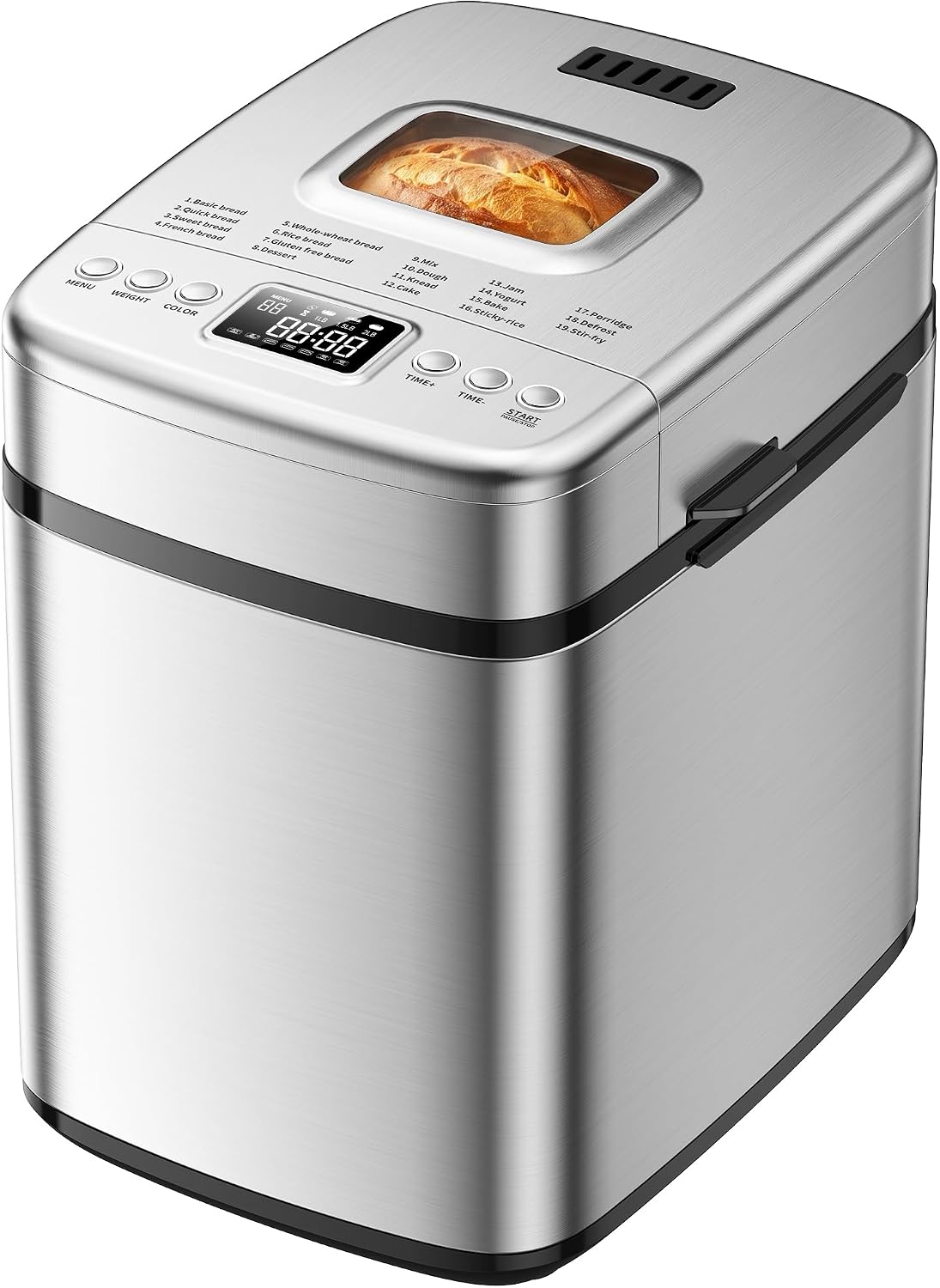 OSIPOTO 2LB Bread Maker, 19 in 1 Automatic Stainless Steel Bread Machine