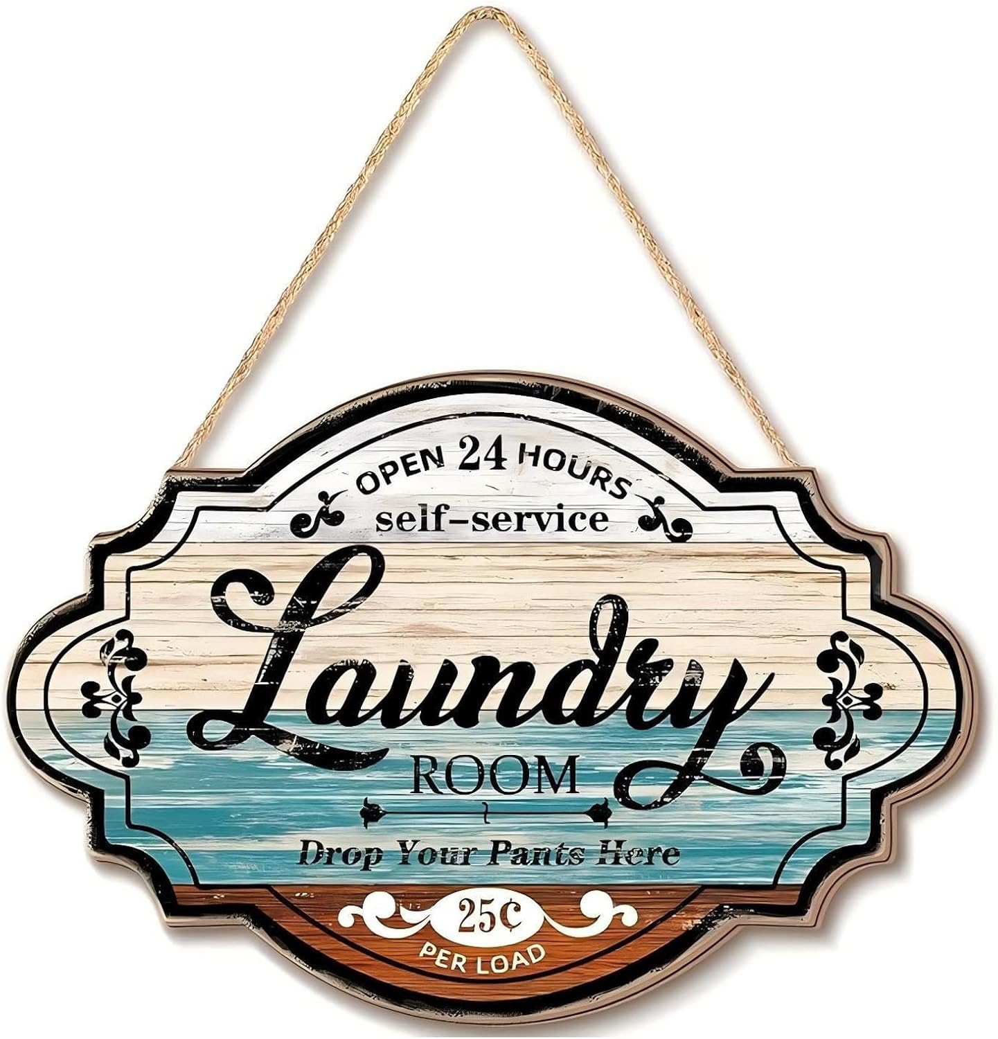 Satiskid Vintage Wood Laundry Room Sign, Laundry Room Decorative Plaque for Home, Hotel, Dormitory, Guesthouse
