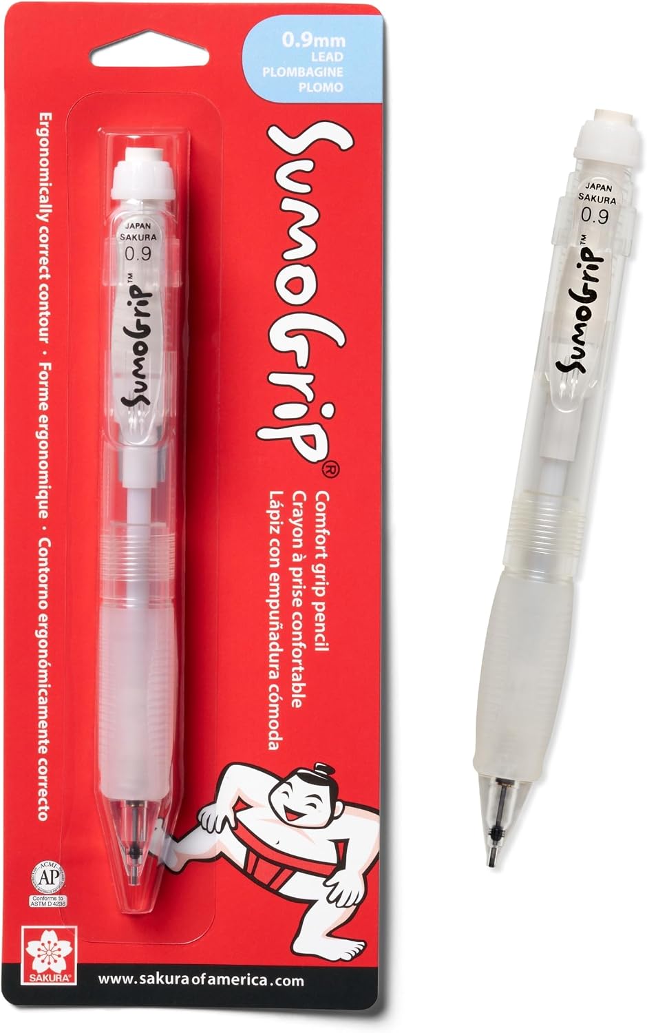Sakura SumoGrip Ergonomic Mechanical Pencil, 0.9 mm