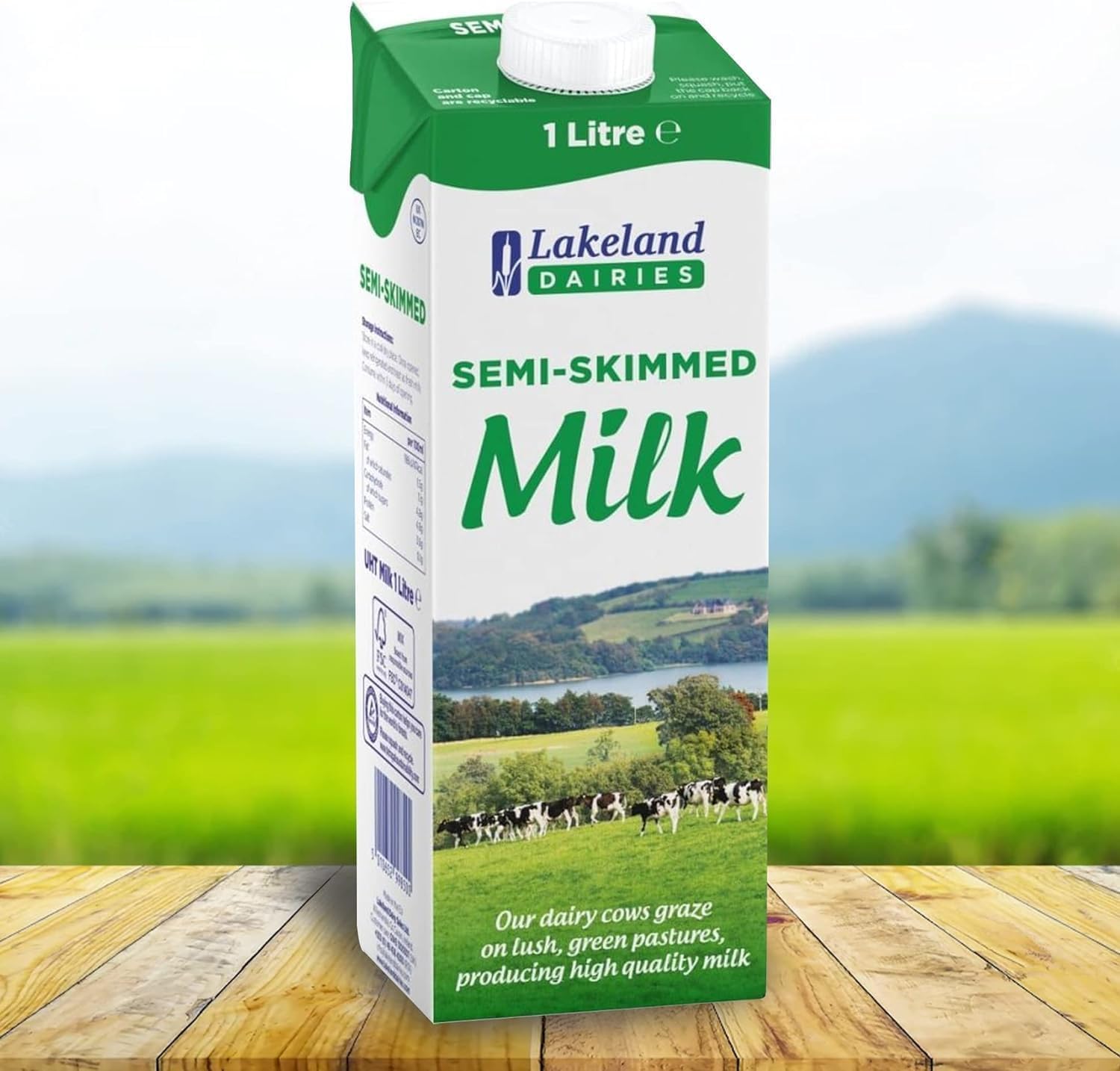 Lakeland Dairies Long Life Semi Skimmed Milk 6x1ltr