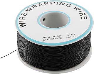 YXQ P/N B-30-1000 30AWG Tin Plated Copper Wire Wrapping Wire Cable Reel Black 305M