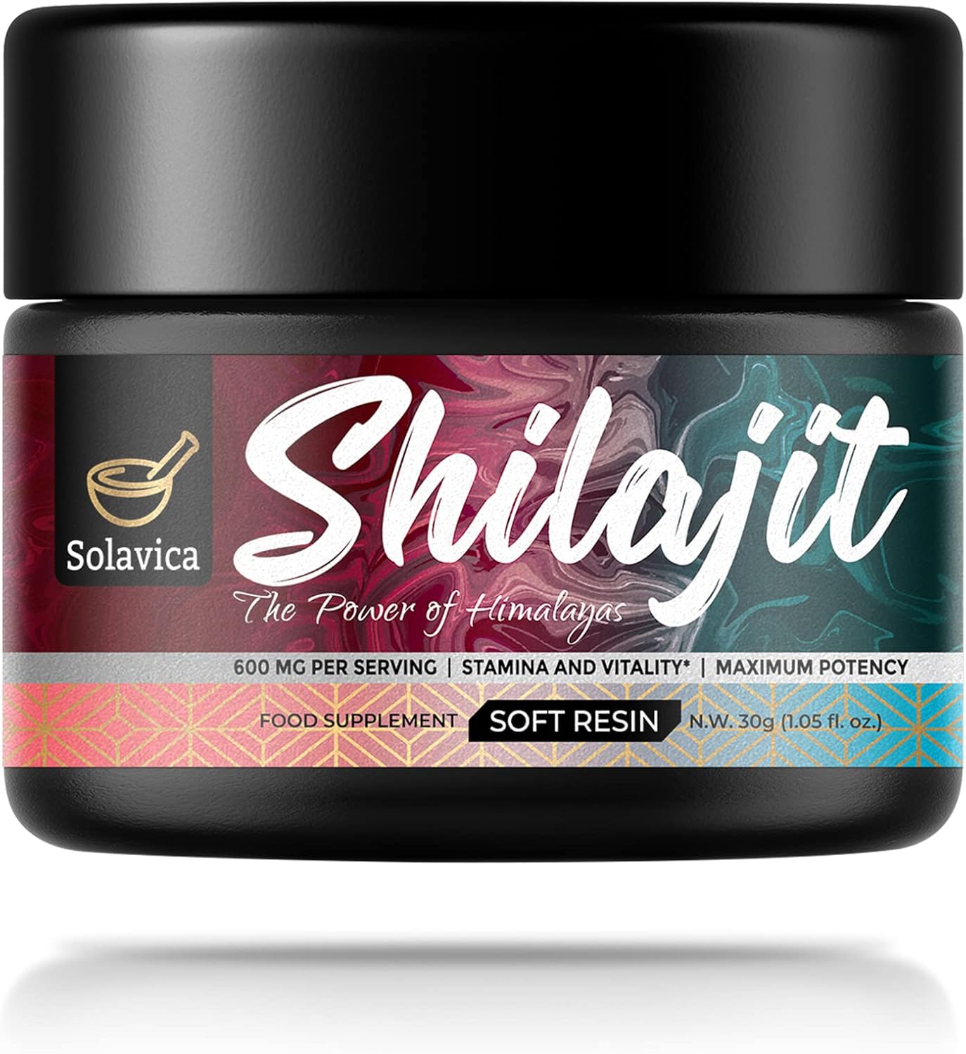 Shilajit 600mg Himalayan Shilajit Resin - Maximum Potency Pure Shilajit Resin with Fulvic Acid & 85+ Minerals, Supports Stamina and Vitality, 30g (Pack of 1)