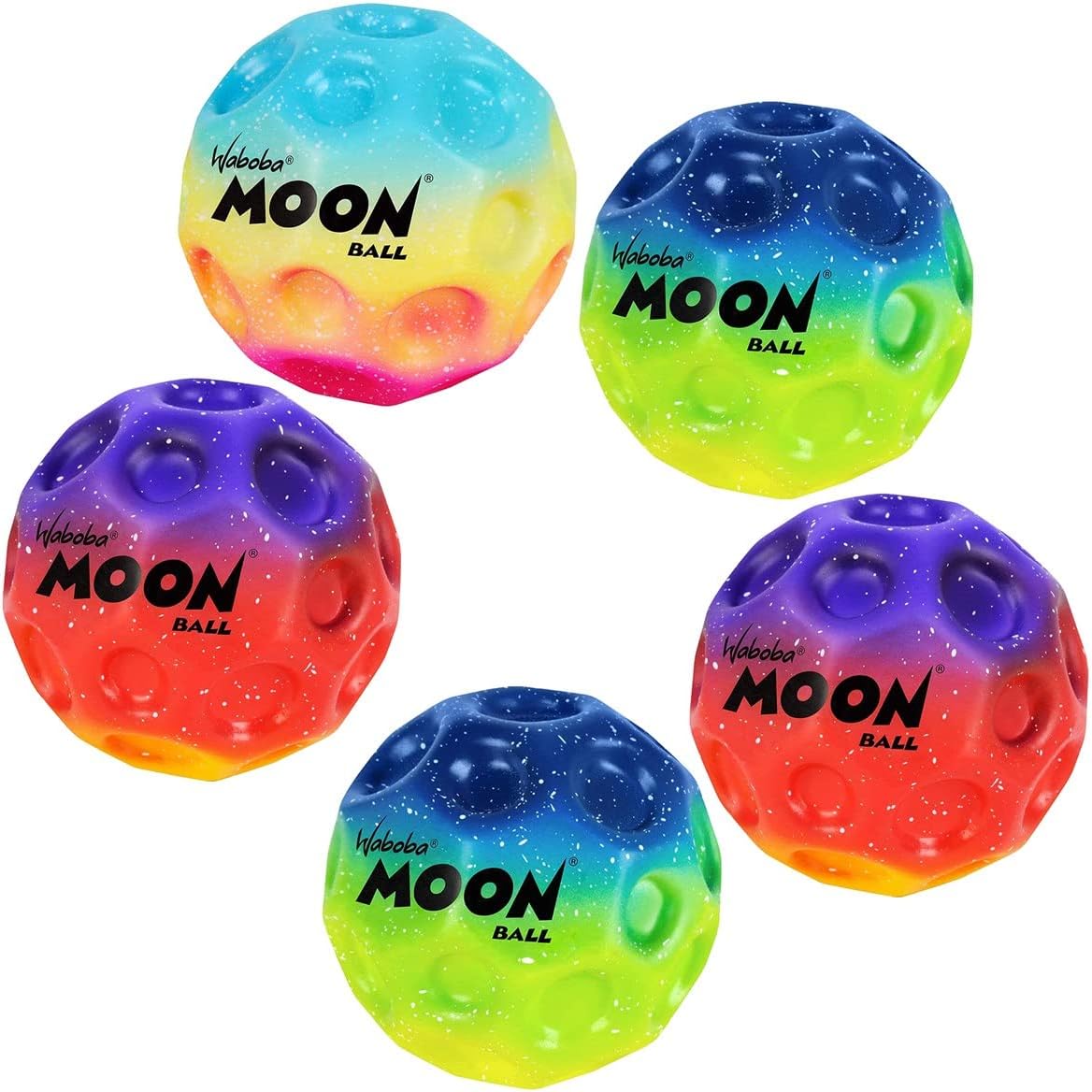 Kaplan Early Learning Company Waboba Gradient Moon Ball - Assorted Colors - Set of 5