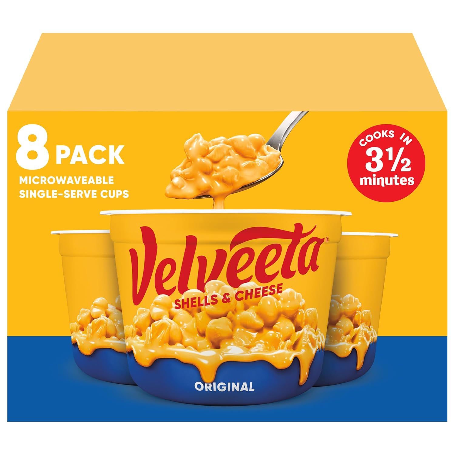 Velveeta Shells and Cheese Mac and Cheese Dinner, 8 Cups, Original, 2.39 oz