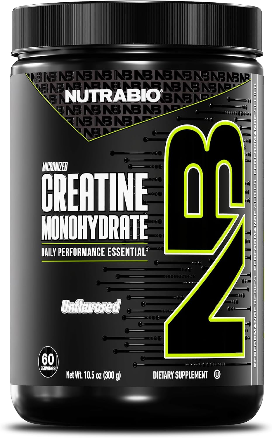 NutraBio Pure Micronized Creatine Monohydrate Powder Supplement, Unflavored, (300 g) - Supports Bulk Muscle Energy, Recovery, and Strength - HPLC Tested Creatine Powder Supplement for Men and Women