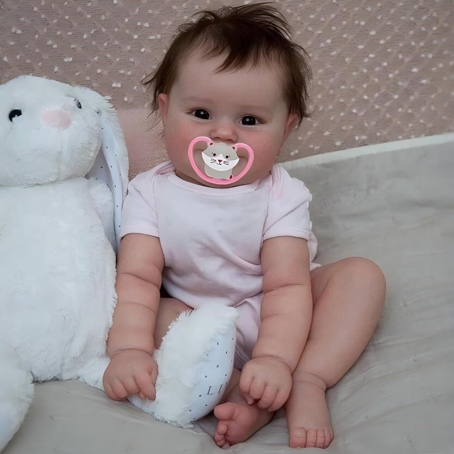 iCradle Lovely Real Look Reborn Baby Doll Girl 20 inch 50 cm Silicone Baby Doll Realistic Newborn Doll Toy for Ages 3+