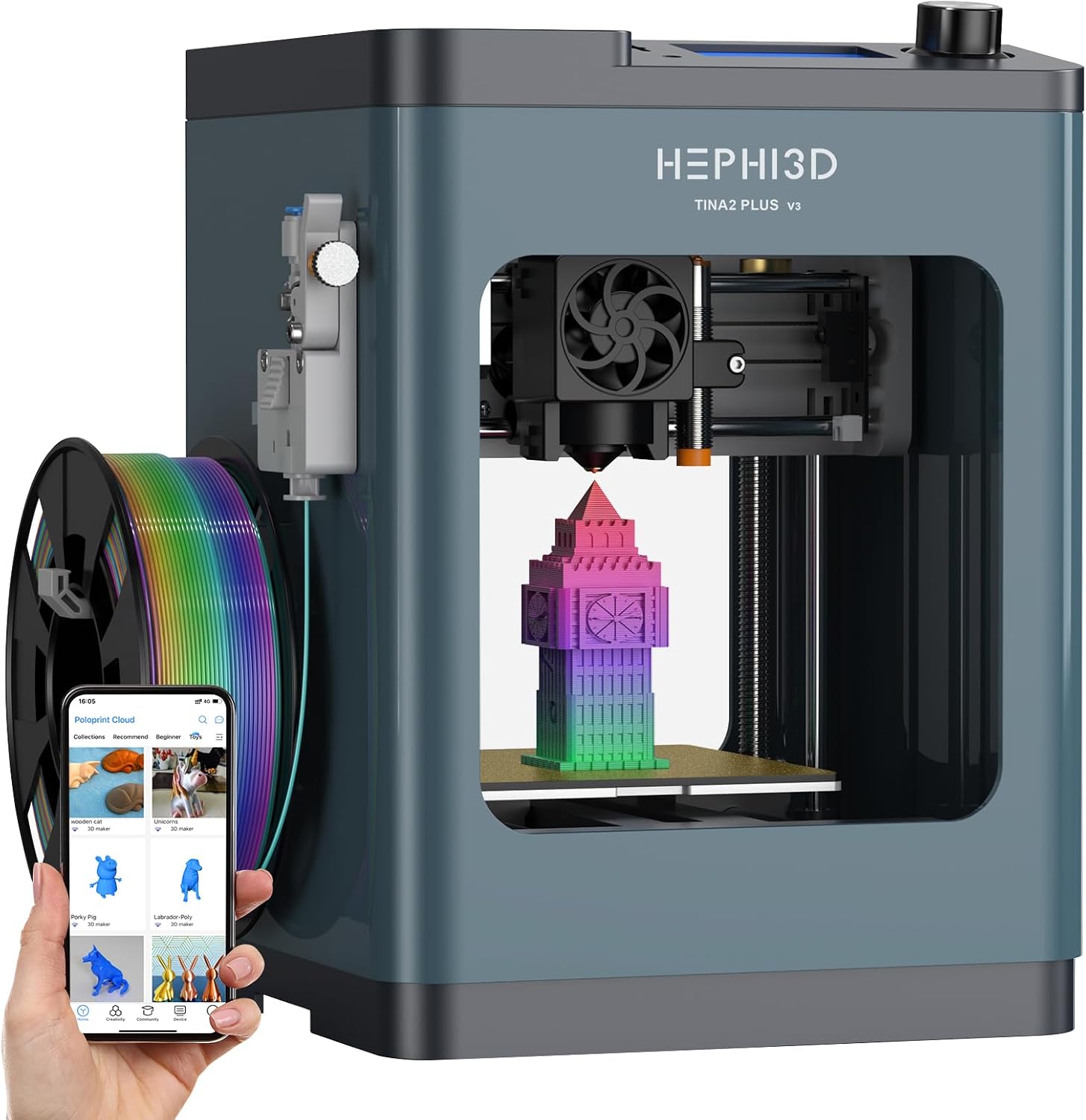 TINA2 Plus 3D Printer for Beginners, Fully Assembled Ready to Print