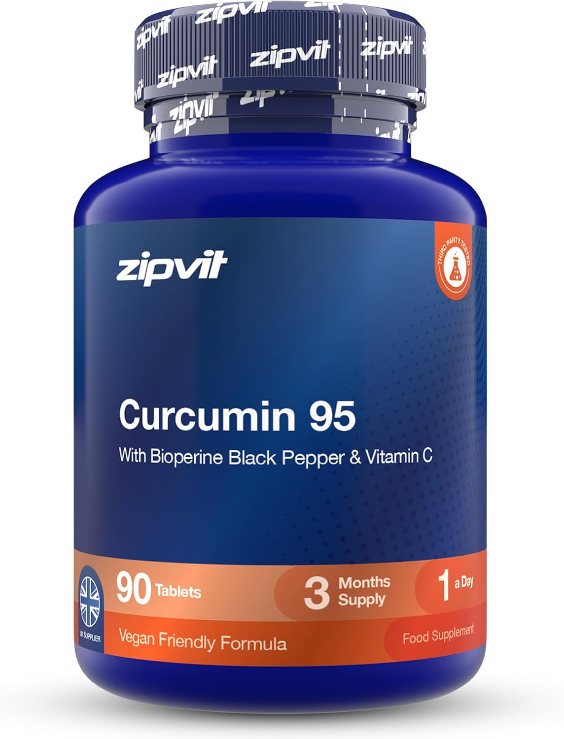 Zipvit Curcumin Tablets - 95% Curcuminoids with Black Pepper & Vitamin C