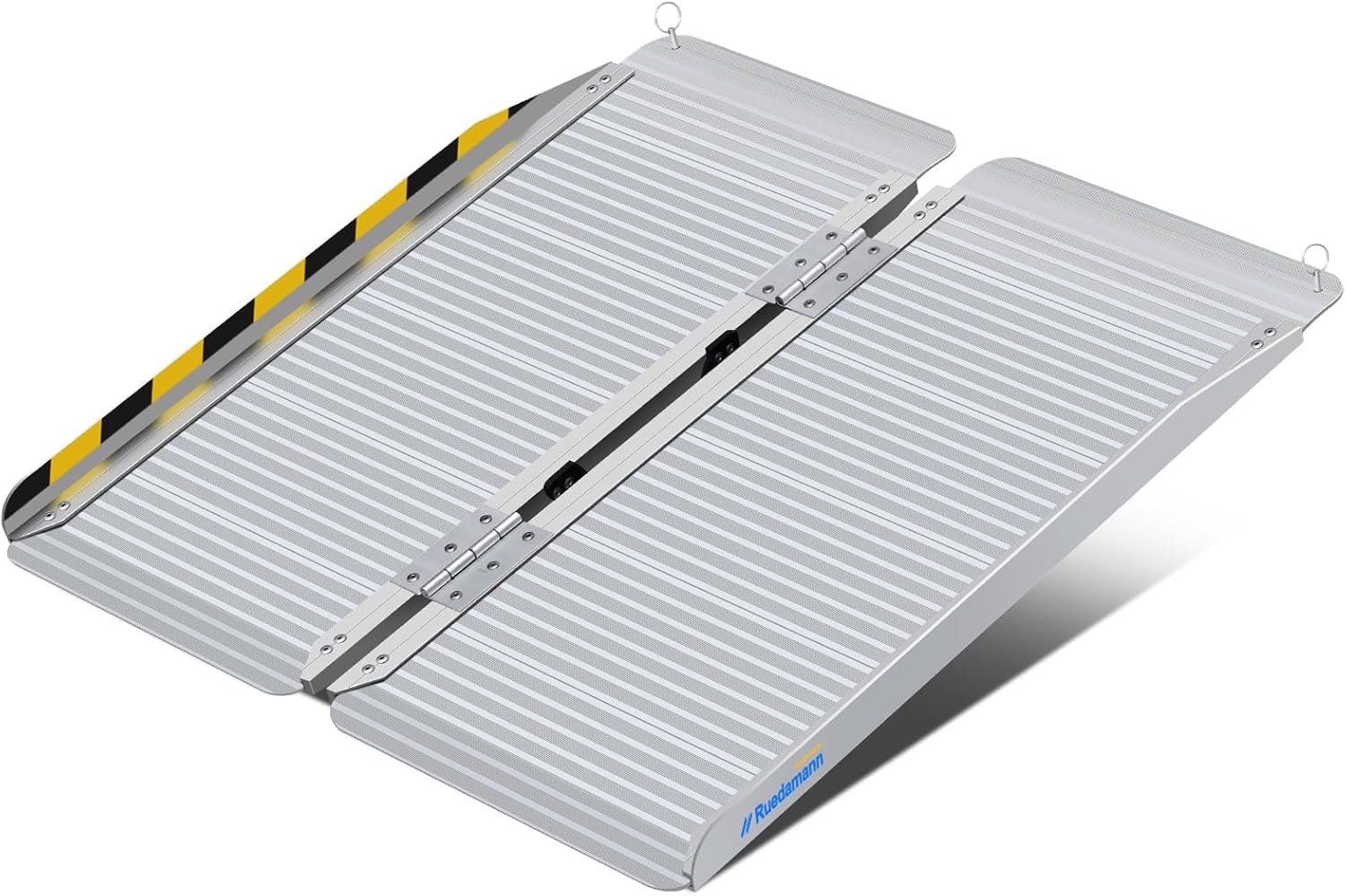 Ruedamann 3 Feet Portable Wheelchair Ramp for Doorways, Non-Slip Aluminum Wheelchair Ramp, Folding Ramp for Home Steps, Threshold Ramp for Wheelchairs, Scooters, Steps, Stairs, Walkers, Pets