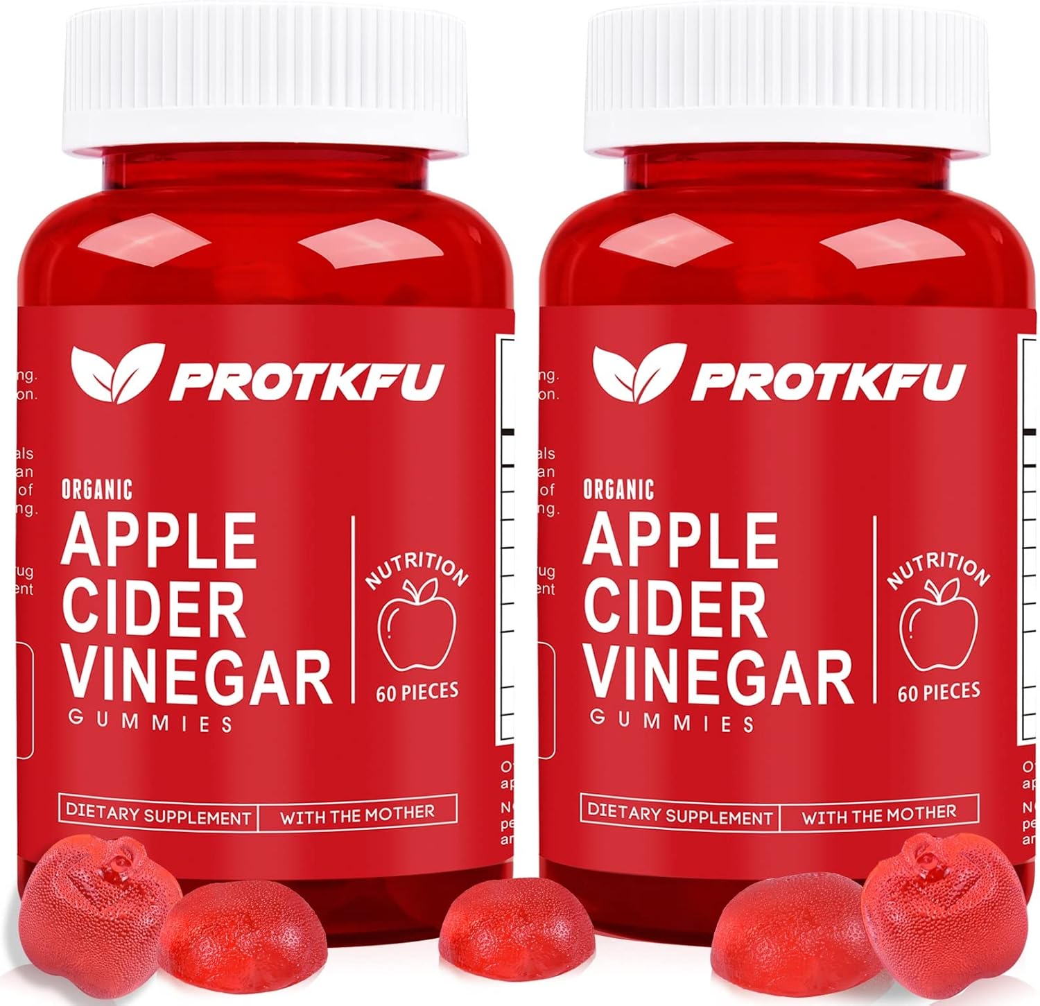 Apple Cider Vinegar Gummies, 120 Count Max Strength 1000mg ACV Gummies with Vitamin B12 & B6, for Metabolism, Digestion, Detox, Gut & Immune Health, Vegan & Non-GMO, Gelatin-Free