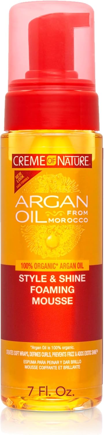 Creme of Nature Argan Oil From Morocco Style & Shine Foaming Mousse, 207 ml