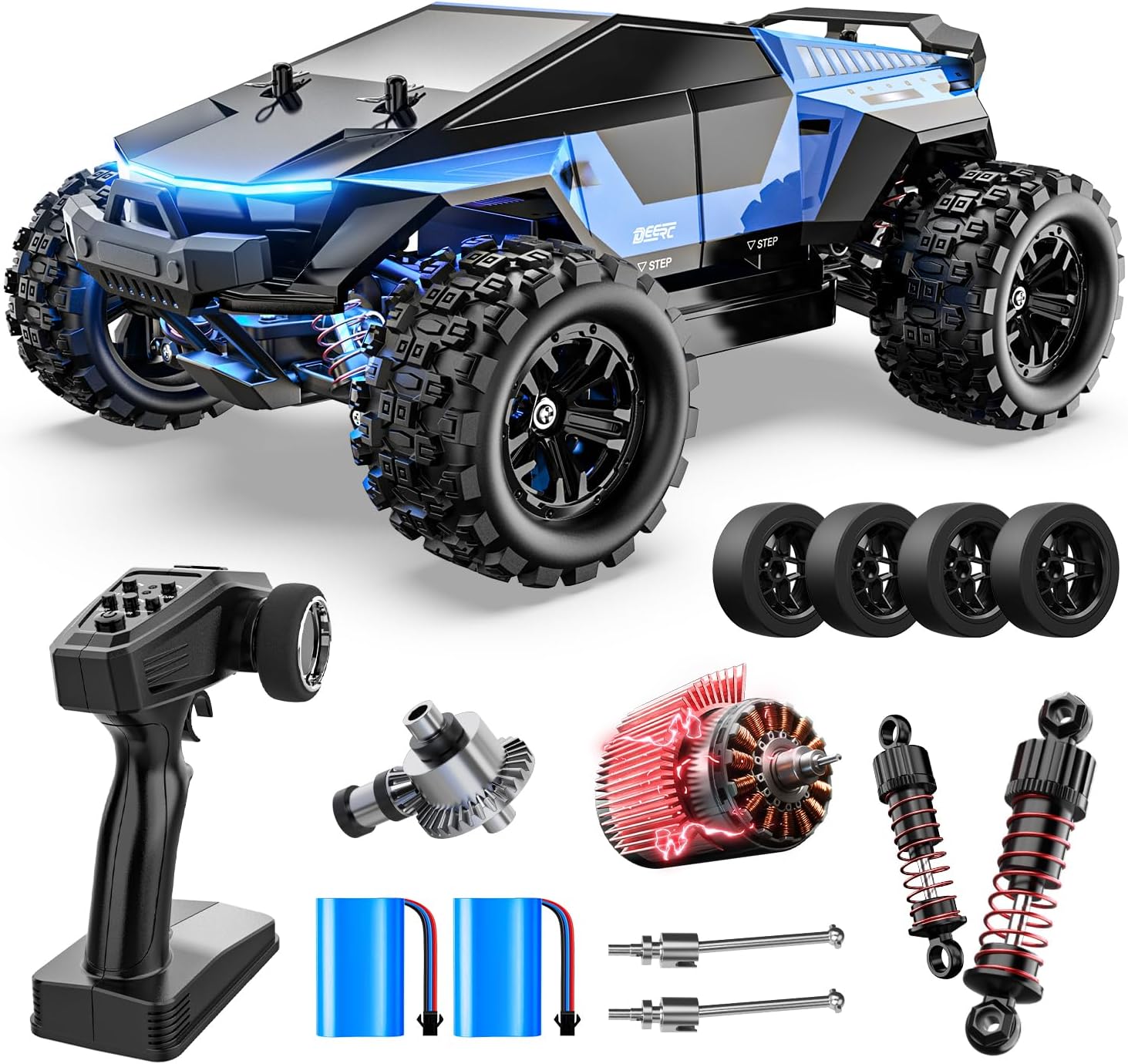 DEERC 1815 1/18 All Terrain Remote Control Car, Fast Drift & Racing RC Car