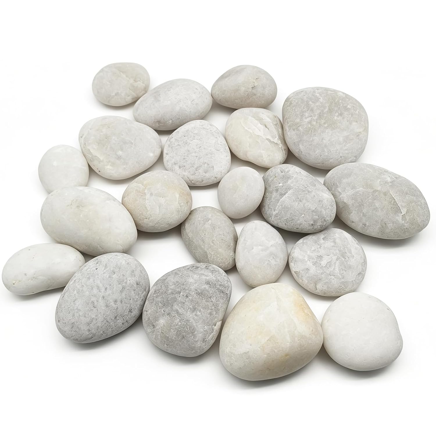 Hisredsun 21 Pcs 3-5cm Rocks for Painting,Smooth Pebbles for Arts Crafts