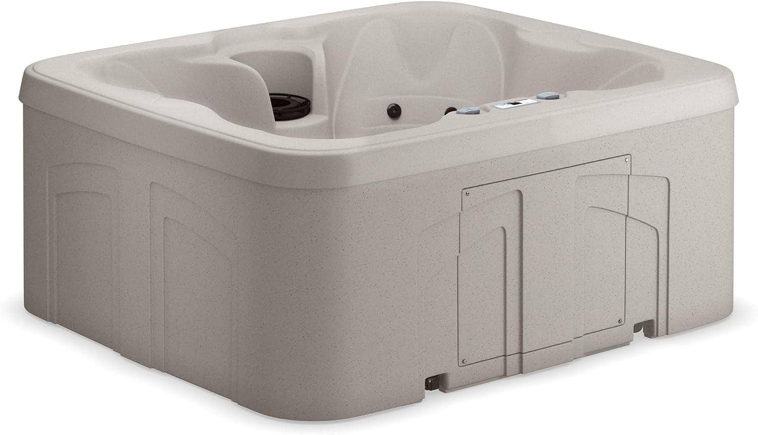 Lifesmart 4-Person Plug & Play 13-Jet Hot Tub Spa and Thermal Cover, Sand