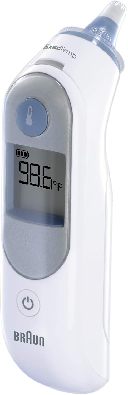 Braun ThermoScan 5 Ear Thermometer - ExacTemp Stability Indicator for Professional Accuracy, Digital Display, Baby and Infant Friendly, No. 1 Brand Recommended by Pediatricians, FSA and HSA Eligible