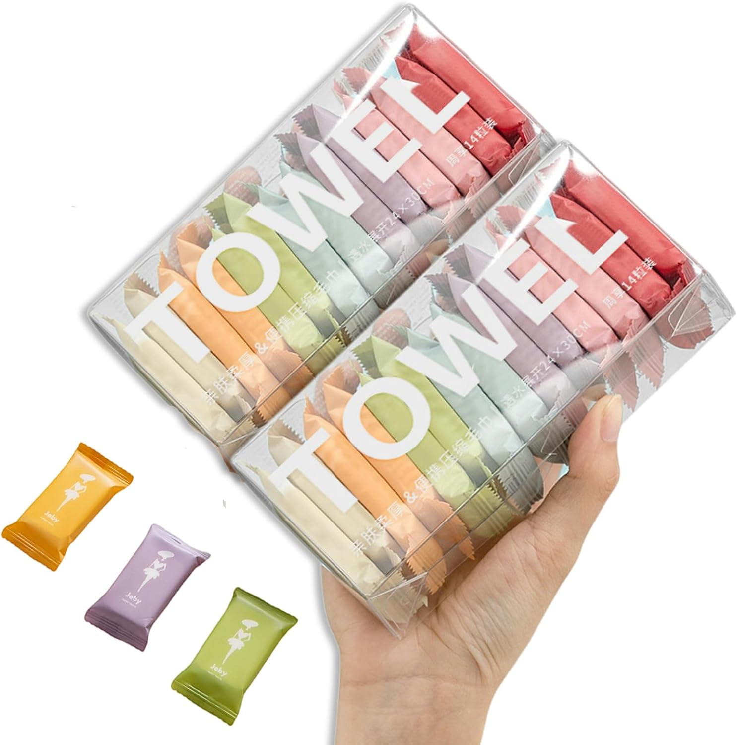 Disposable Compressed Towels, 28Pcs Travel Washcloth Tablets