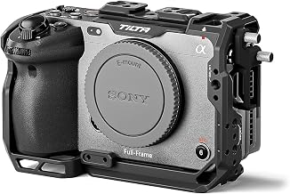 Tilta Full Camera Cage for FX3/FX30 V2 | Top Plate NATO Rail, Cold Shoe, 1/4""-20 and 3/8""-16 | Thumb Screw Design | Black