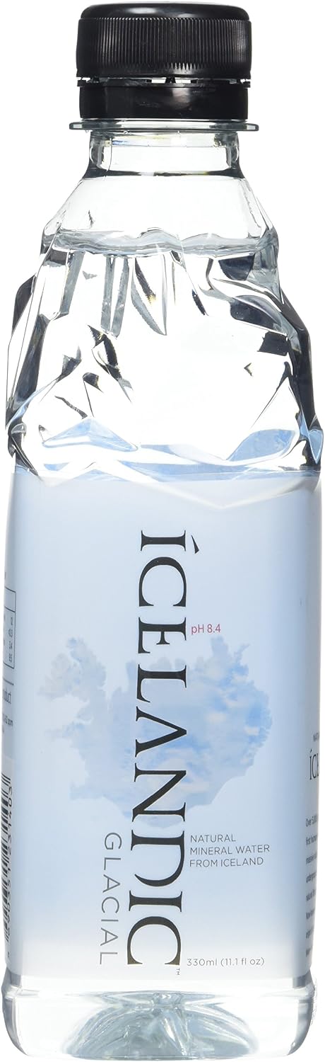 Icelandic Glacial Premium Still Water 330ml Recycled PET Bottles x 30 Per Pack – Alkaline/Low PH, Recycled Packaging, BPA Free, Carbon Neutral from Icelandic Spring. Low TDS and Mineral Content.