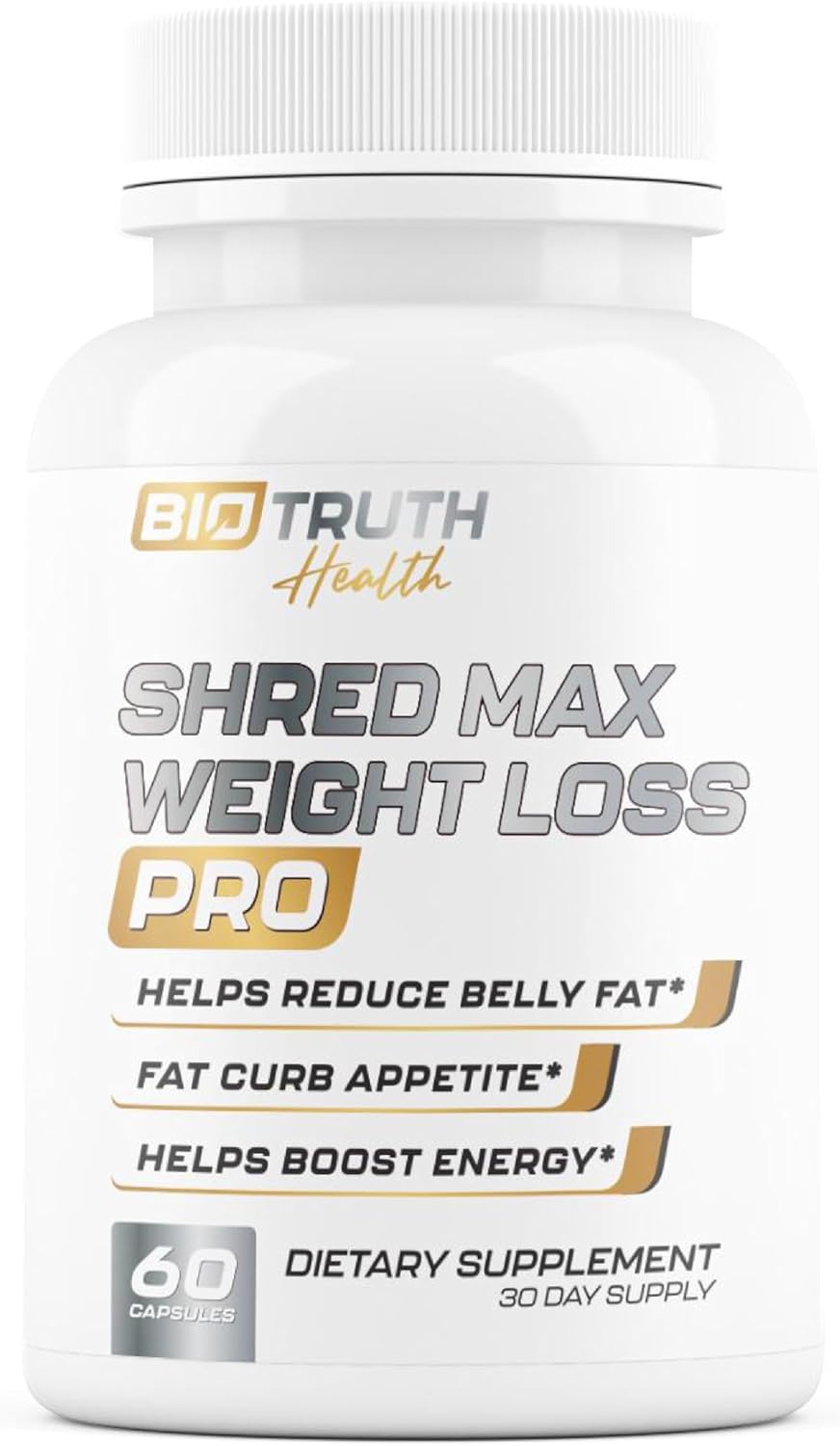 Shred MAX PRO Weight Loss Pills for Women & Fat Burner for Men | Supports GLP-1 Pathway Function - Appetite Suppressant, Carb Blocker | 3rd Party Tested Supplement - 60 Pills for Adults