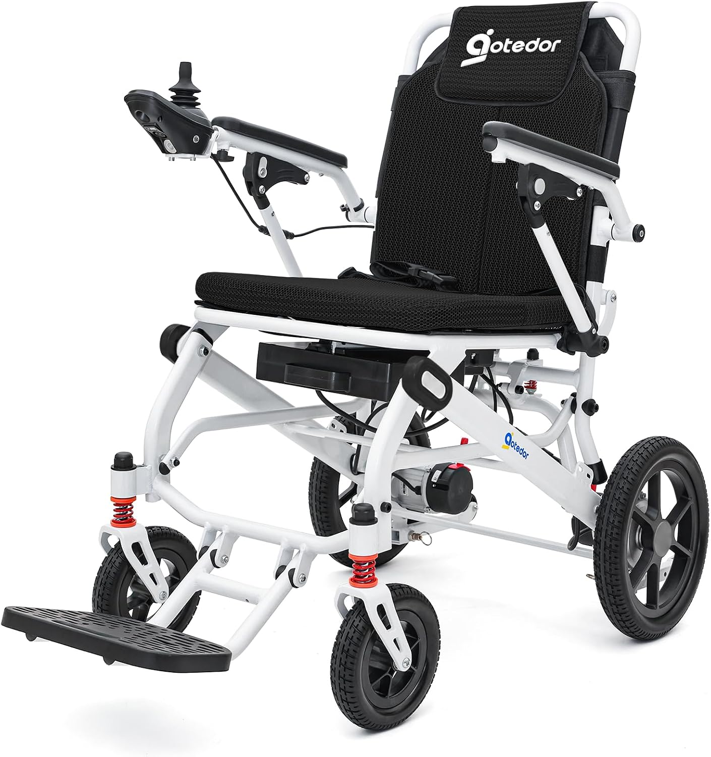 Aotedor Electric Wheelchair for Adults,39 lbs Lightweight Foldable Power Wheelchair, Airline Approved,11 Miles Travel Range, 400W Brushless Motor, Portable Mobility Chair for Seniors