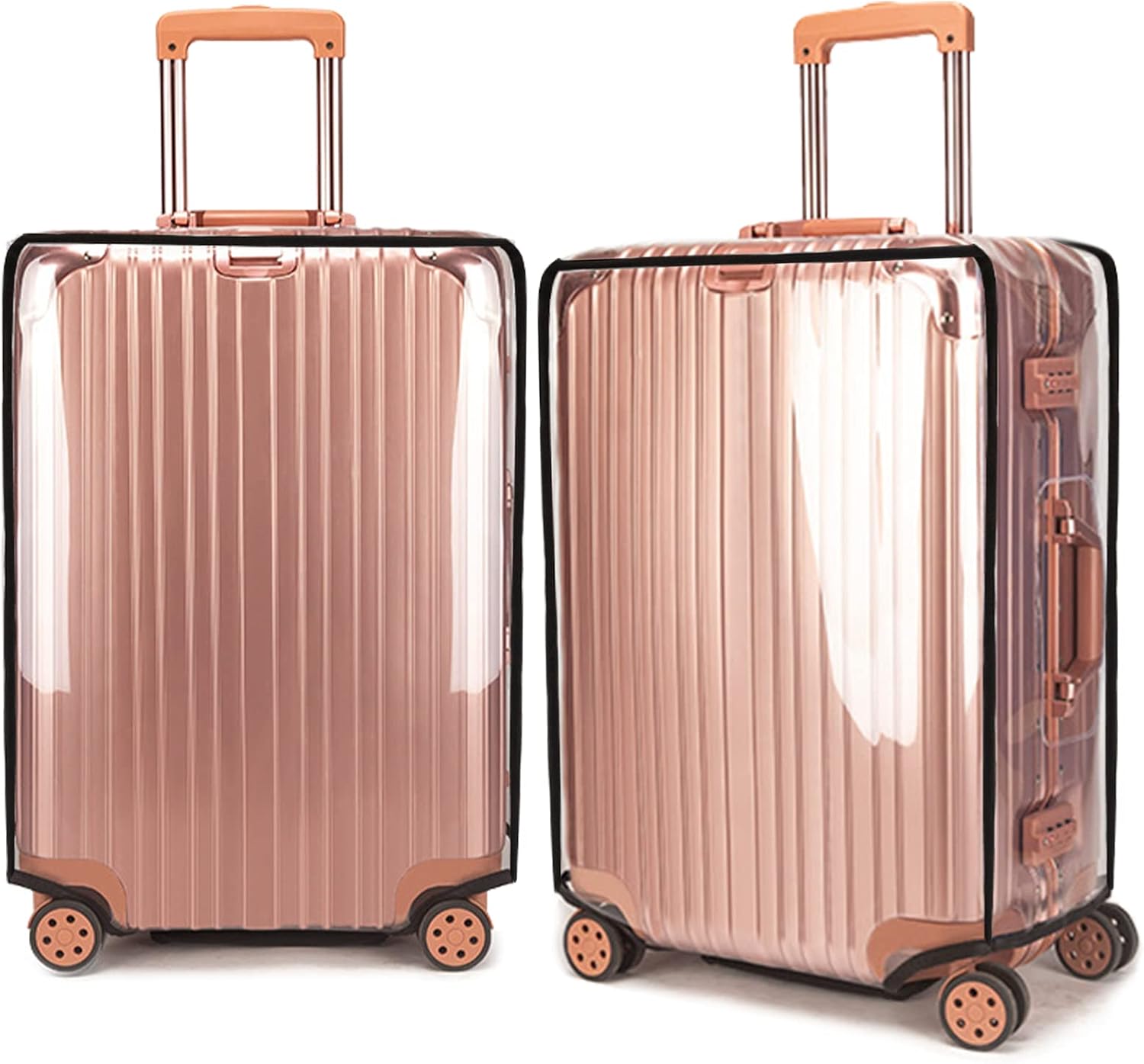 2 Pieces Clear PVC Suitcase Cover, 30 Inch Waterproof Luggage Cover Clear Protective Luggage Cover Dustproof Luggage Covers Protectors for Suitcases Travel Luggage