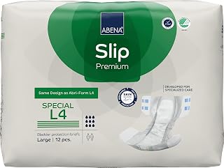 Abena Slip Special (Formerly Abri-Form L4) - Incontinence Briefs, Level 4, Large, 12 Count