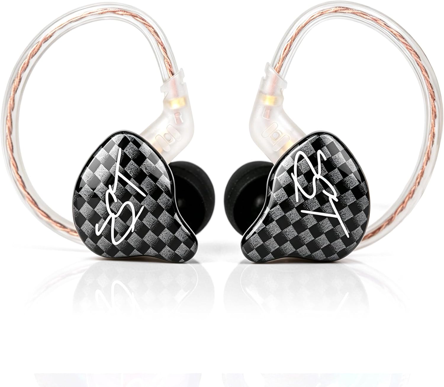 YINYOO KZ-ZST Hybrid Banlance Armature with Dynamic in-Ear Earphone 1BA+1DD HiFi Headset Wired Earbuds IEM Headphones Gaming Earbuds (Black-zst Without Microphone)