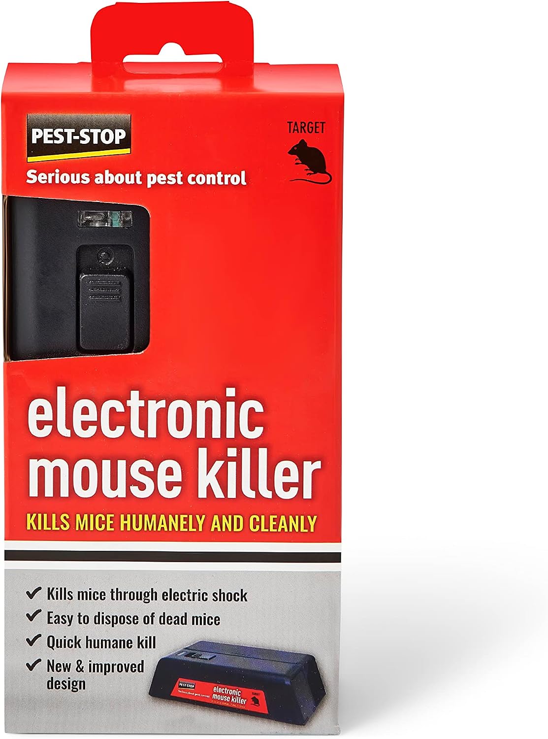 Pest-Stop Electronic Mouse Killer - Fast Acting - Highly Effective - 100 Kills - Mess Free - Safe - Mouse Control - Mice Killer, Black