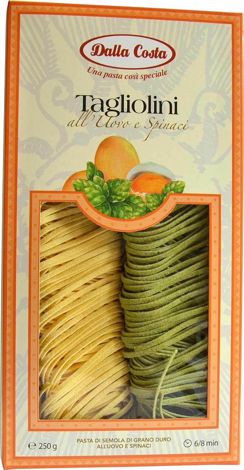Dalla Costa Tagliolini Two Tone with Spinach Pack of 5 x 250 g